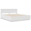 vidaXL Bed Frame with Headboard White 200 x 200 cm Engineered Wood