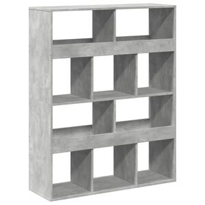 vidaXL Bookcase Concrete Grey 100x33x125,5 cm Engineered Wood