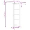 vidaXL Sliding Door ORKDAL Natural 73.5 x 211 cm
