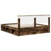 vidaXL Bed Frame Smoked Oak 180 x 200 cm Engineered wood