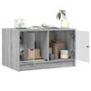 vidaXL Coffee Table with Glass Doors Grey Sonoma 68x50x42 cm