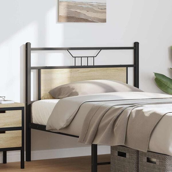 vidaXL Replace Headboard Sonoma Oak 107 cm Engineered Wood and Steel