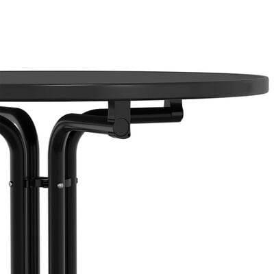 vidaXL Dining Table Black Ø60x110 cm Engineered Wood and Steel