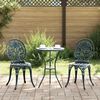 vidaXL Garden Bistro Set 3 pcs Green Aluminium