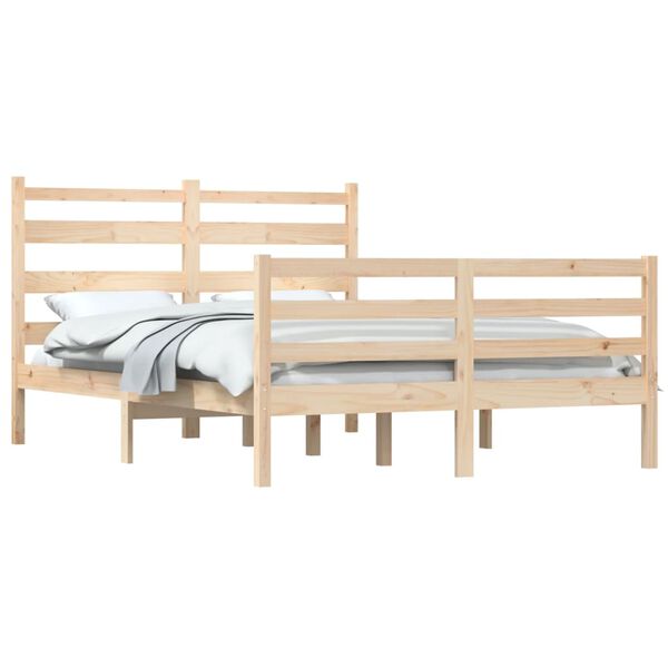 vidaXL Bed Frame without Mattress Solid Wood Pine 120x200 cm