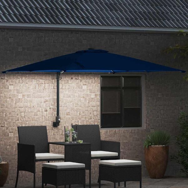 vidaXL Garden Parasol Azurblau 248.5 x 247.5 x 160 cm