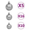 vidaXL Artificial Christmas Tree with 300 LEDs with Stand White 180 cm