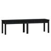 vidaXL Garden Bench | Black | Solid pine wood | 2-seater | Durable