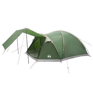 vidaXL Cabin Tent with Roof Green 8-Person Polyester and Steel