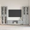 vidaXL TV Cabinet Set with Drawer Concrete Grey Engineered Wood