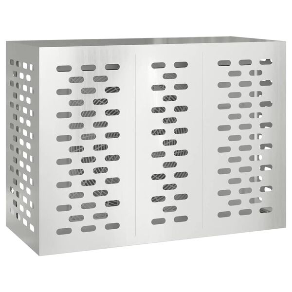 vidaXL Air Conditioner Cover Silver 110 x 50 x 80 cm Galvanised Steel