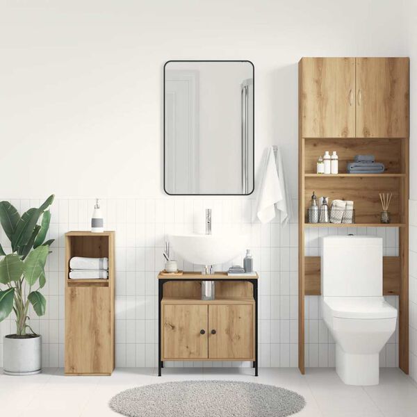 vidaXL Bathroom Sink Cabinet Artisan Oak 60x30x60 cm Engineered Wood