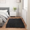 vidaXL Faux Sheepskin Rug Tafalla Black 80 x 150 cm Polyester