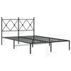 vidaXL Metal Bed Frame without Mattress with Headboard Black 120x190cm