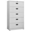 vidaXL Filing Cabinet Light Grey 90x46x164 cm Steel