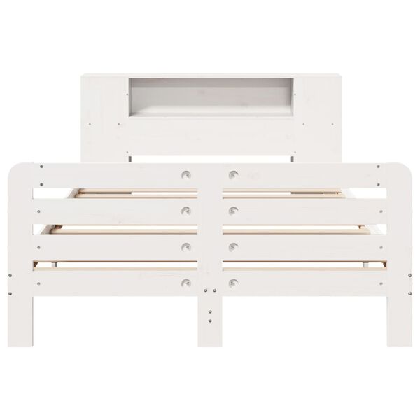 vidaXL Bed Frame without Mattress White 140x190 cm Solid Wood Pine