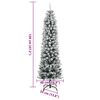 vidaXL Artificial Christmas Tree 150 LEDs and Flocked Snow 120 cm
