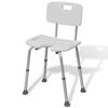 vidaXL Shower Chair Aluminium White