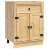 vidaXL Cabinet SKI Honey Brown 60 x 46 x 81.5 cm Solid Pine Wood