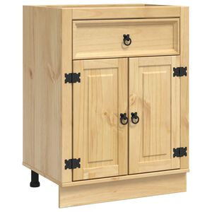 vidaXL Cabinet SKI Honey Brown 60 x 46 x 81.5 cm Solid Pine Wood