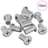 vidaXL Lock Nut 12 pcs Silver M6 x 15 mm Steel