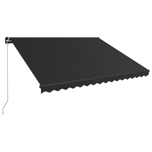 vidaXL Manual Retractable Awning 450x300 cm Anthracite