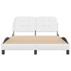 vidaXL Bed Frame without Mattress "Zadar" White 140x190 cm Faux Leather