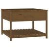 vidaXL Planter with Shelf Honey Brown 111.5x111.5x81cm Solid Wood Pine