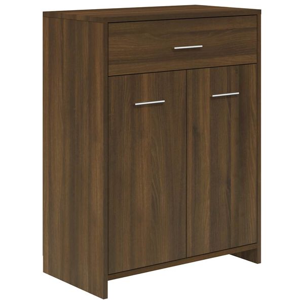 vidaXL Bathroom Cabinet Brown Oak 60x33x80 cm Engineered Wood