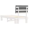 vidaXL Bed Frame with Upholstered Headboard Light Grey 80 x 200 cm
