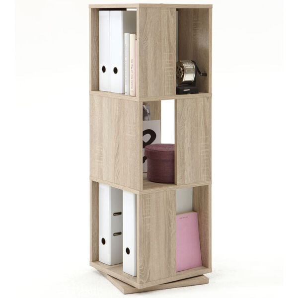 FMD Rotating Filing Cabinet Open 34x34x108 cm Oak