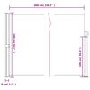 vidaXL Retractable Side Awning Taupe 160x600 cm