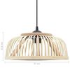 vidaXL Pendant Lamp Bamboo 37x15.5 cm 40 W Semicircle E27