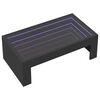 vidaXL Coffee Table with Infinity LED Black 90x50x30 cm