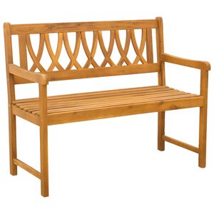 vidaXL Outdoor Bench Natural 110 x 55.5 x 90 cm Solid Acacia Wood