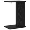 vidaXL End Table Black Oak 35 x 25 x 50 cm Engineered Wood