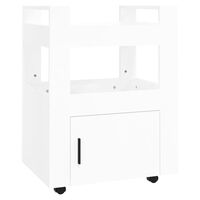 vidaXL Kitchen Trolley High Gloss White 60x45x80 cm Engineered Wood