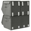 vidaXL Stackable Storage Box Set of 3 Pieces Fabric Anthracite