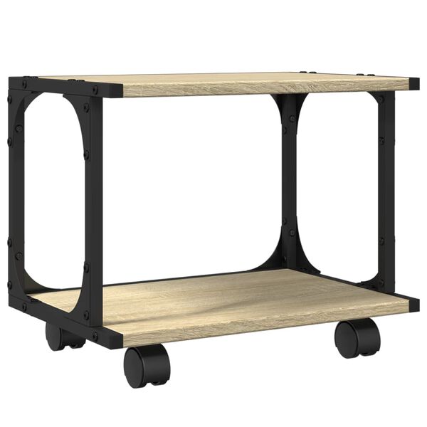 vidaXL Printer Stand 2-Tier Sonoma Oak 41x28x33.5 cm Engineered Wood