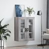 vidaXL Wall Mounted Cabinet Grey Sonoma 69.5x34x90 cm
