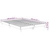 vidaXL Bed Frame without Mattress Grey Sonoma 135x190 cm Double Engineered Wood
