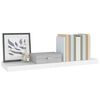vidaXL Floating Wall Shelf High Gloss White 80x23.5x3.8 cm MDF