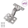 vidaXL Hinge 12 pcs Nickel 85 x 52.5 x 9.5 mm Iron