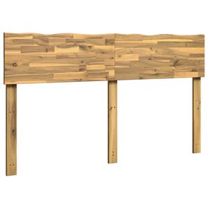 vidaXL Live Edge Headboard ROSTOCK White 140 cm Solid Acacia Wood