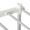 vidaXL Tubular Shelf with Storage White 42.5 x 27 x 91.5 cm Aluminium