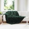 vidaXL Faux Rabbit Fur Blanket 4 pcs Dark Green 150 x 220 cm Polyester
