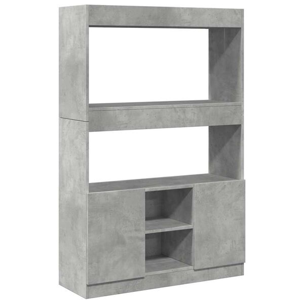 vidaXL Highboard&nbsp;Concrete Grey 92x33x140 cm Engineered Wood