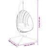 vidaXL Hanging Egg Chair Stand without Basket Black Steel