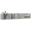 vidaXL Wall Cabinets 2 pcs Concrete Grey 99x18x16.5 cm Engineered Wood