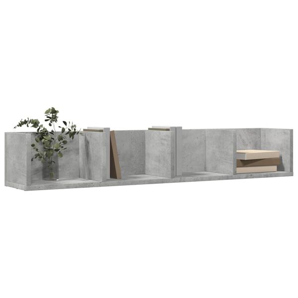 vidaXL Wall Cabinets 2 pcs Concrete Grey 99x18x16.5 cm Engineered Wood